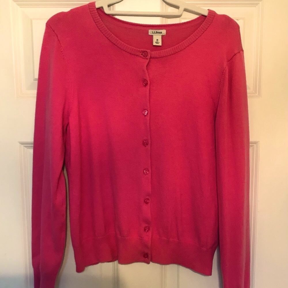 LL Bean Cardigan Pink